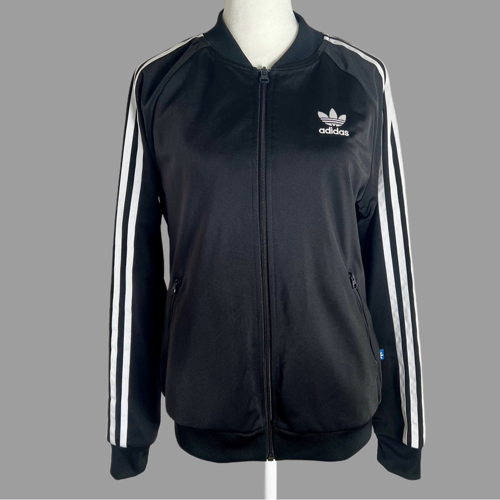 ADIDAS Original Women’s Track Jacket Black and White Size Medium